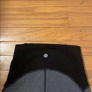 lululemon cropped grey black leggings